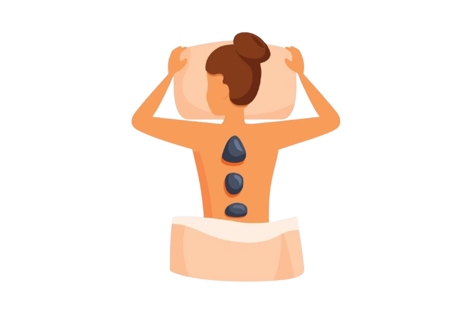 Deep relaxation hot stone massage therapy in Bali