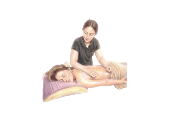 Relaxing Lomi Lomi massage experience in Bali using gentle forearm techniques
