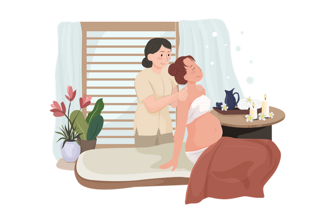 Pregnancy massage treatment by professional therapist in Bali